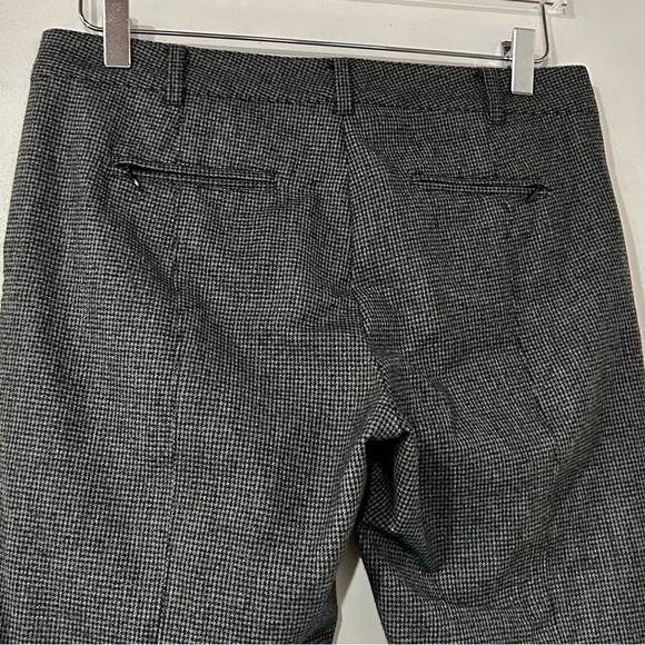 Michael‎ Kors Collection Wool Herringbone Slim Stretch Fit Trousers Gray 4 - Picture 4 of 6